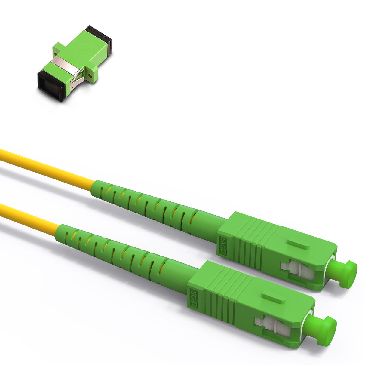 VANDESAIL OS2 SC-APC to SC-APC Fiber Optic Cable, Single Mode Fiber Patch Cable, Simplex