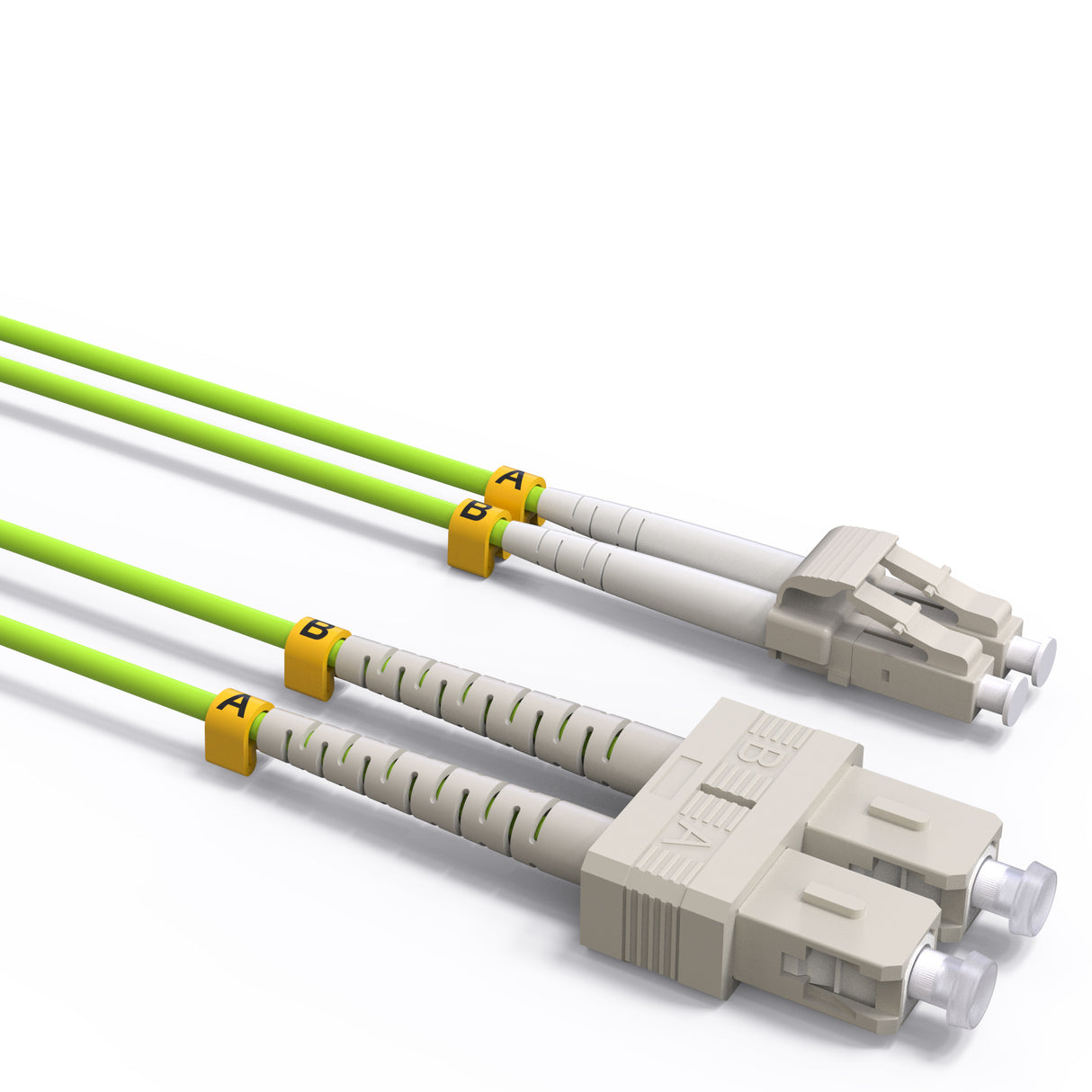 VANDESAIL OM5 LC to SC Fiber Optic Cable Duplex 40/100GB Jumper Optical Patch Cord 50/125