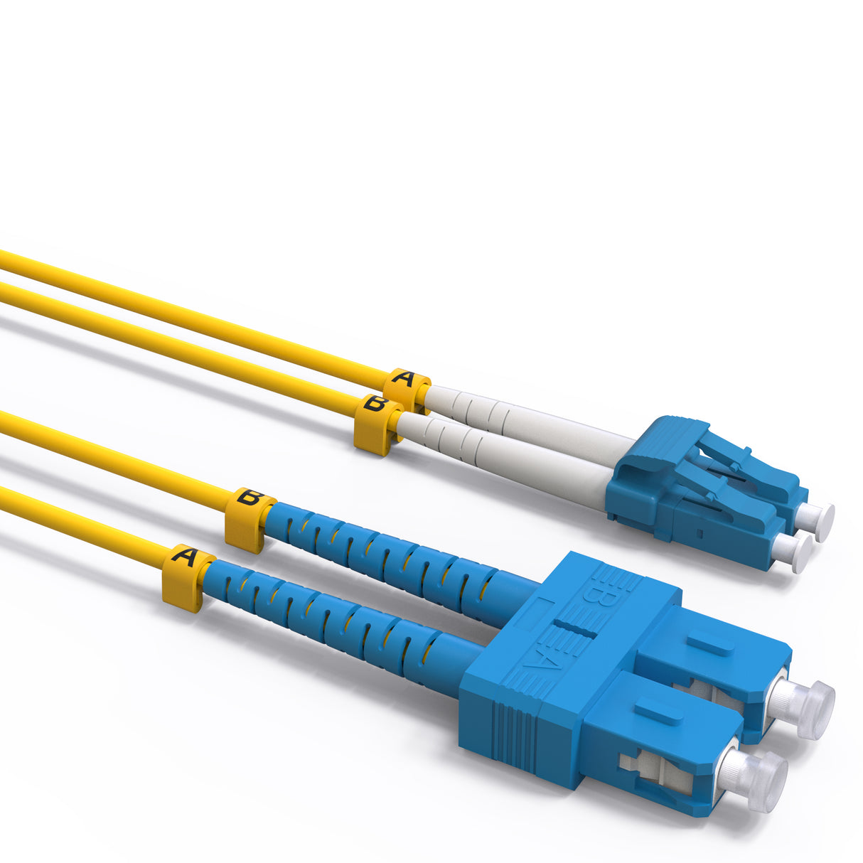 VANDESAIL OS2 SC to LC Single Mode Fiber Patch Cables, Options 1m~153m, OS2 Fiber LC to SC Optic Cable 10G SMF LSZH Duplex 9/125μm OD 3.0mm