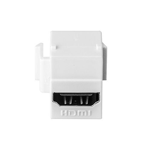 HDMI Keystone Jack, MOERISICAL 5 Pack HDMI Keystone Insert Female to Female Coupler Adapter (White) - vandesail
