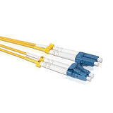 OS2 LC to LC Singlemode Fiber Patch Cable 2 Meter, VANDESAIL 2 Pack 9/125 Fiber Optic Cable Duplex - vandesail