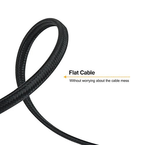  VANDESAIL 2-Pack CAT7 LAN Network Cable (1m/ 3ft)