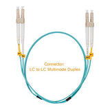 Fiber Patch Cable, VANDESAIL 10G Gigabit Fiber Optic Cables with LC to LC Multimode OM3 Duplex 50/125 OFNP (0.5M, OM4 LC/LC Multimode, 5 Pack) - vandesail