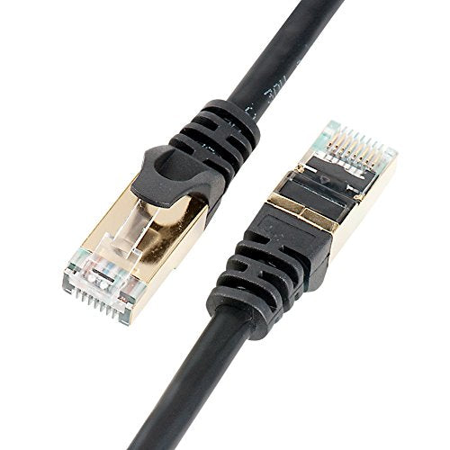 Vandesail CAT7 LAN Network Cable  (1m/3ft, Round Black-1pack)