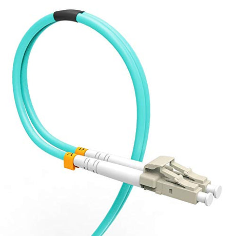 Fiber Patch Cable, VANDESAIL 10G Gigabit Fiber Optic Cables with LC to LC Multimode OM3 Duplex 50/125 OFNP (1M, OM3) - vandesail
