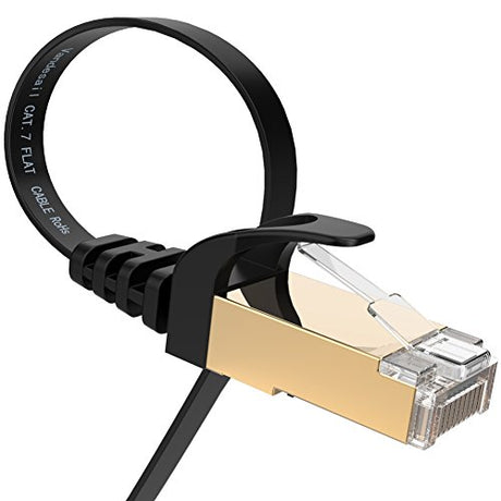 Vandesail CAT7 LAN Network Cable (2m/ 6.5ft, Black-1pack) - vandesail