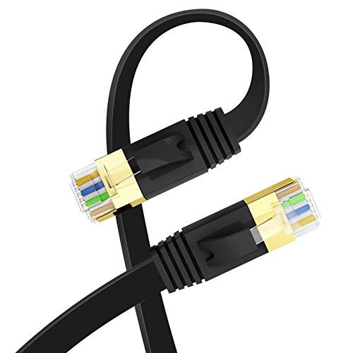 Cat 7 Ethernet Cable 3ft, VANDESAIL Flat High Speed Network LAN Internet Cable - vandesail