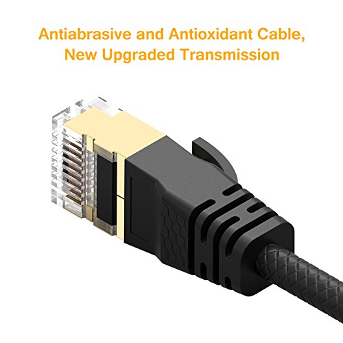VANDESAIL CAT8 Ethernet Cables(2m/6.5ft, Black CAT8 2P)