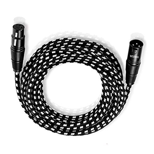XLR Cable, VANDESAIL 25 ft XLR Male to Female Balanced Microphone Cord 3 pin, XLR Audio Mic Extension Patch Cable 25 feet - vandesail