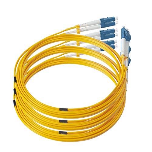 OS2 LC to LC Singlemode Fiber Patch Cable 1 Meter, VANDESAIL 2 Pack 9/125 Fiber Optic Cable Duplex - vandesail