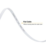 Ethernet Cable, Vandesail CAT7 LAN Network Cable(2m/ 6.5ft, White, Half Gold Plug-1pack) - vandesail