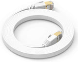 CAT 7 Ethernet Cable, 16ft VANDESAIL RJ45 High Speed Network Cable STP Gigabit (5m/ 16ft, White) - vandesail