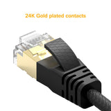 VANDESAIL CAT7A Ethernet Cables (2m/6.5ft, Black CAT7A 5P) - vandesail