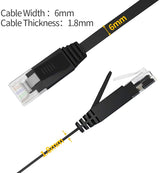 Cat6 Ethernet Cable, Vandesail Network Internet LAN Cable for Modem, Router, PS4, Xbox (1/3/5/10/15/50 ft, Black) - vandesail