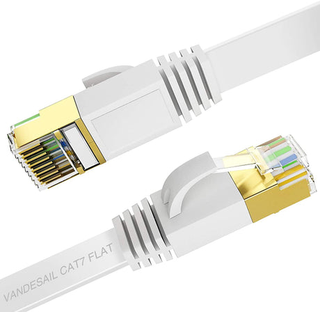 Ethernet Cable, Vandesail CAT7 LAN Network Cable RJ45 High Speed Patch Cord (3/6/10/15/30ft) - vandesail